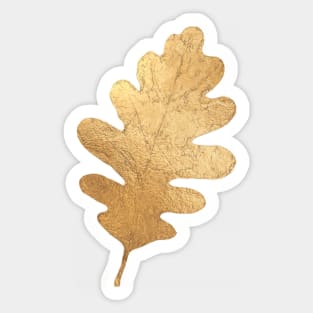 Oak Leave, Faux Gold Sticker